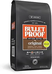 (Decaf Whole) - Bulletproof The Original Whole Bean Decaf Coffee, Upgraded Coffee Upgrades Your Day (350mls)