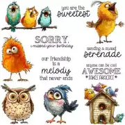 Silly Birds Our Friendship Is a Melody That Never Ends Metal Cutting Dies Clear
