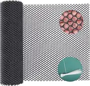 Plastic Wire Mesh Fence 40 x 300CM Roll - Ideal for Poultry, Dogs, Rabbit, Snake Barrier & Gardening - Durable Plastic Chicken Wire Mesh (Black)