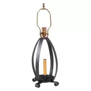 Lizzie Ross Lamp Base in Smokey Black - 3-Way Switch, Rustic Decor