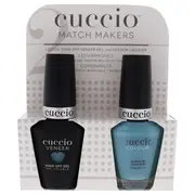 Cuccio Match Makers Set - Aquaholic by Cuccio for Women - 2 Pc 0.44oz Veneer Soak Of Gel Nail Polish, 0.43oz Colour Nail Polish