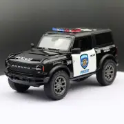 1:34 Ford Bronco Toy Car Diecast Metal Police Car Model Pull Back Boys Toys