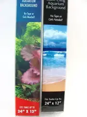 Aquarium Decorations Static Cling Aquarium Backgrounds - Set of 2 Pkgs
