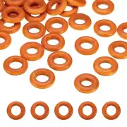 25mm Natural Wooden Rings, 50 Pack Wood Ring Round Linking Rings, Brown