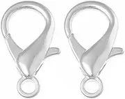[Adabele] 100pcs Silver Plated Trigger Lobster Claw Clasp 20mm Large for DIY Craft Bracelet Necklace Jewelry Making CF41-1