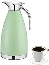 Hao-fan 2 Litre Thermal Flask for Water Coffee Tea Pot, Unbreakable Double-Walled Stainless Steel Vacuum Insulated Jug Hot Cold Carafe (Green)