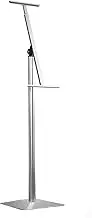 Adjustable Sign Holder Stand - Pedestal Poster Standing Display - Snap Frame for Portrait & Landscape View - For Weddings, Exhibitions, Retail Stores & Restaurant Menus silver