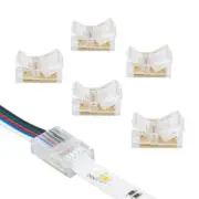 Armacost Lighting 5-Pin RGB+W Multi-Color Wire to Tape Connector Cord (6-Pack)