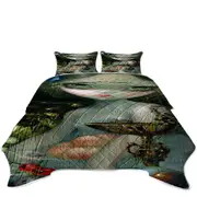 Fine Art Girl with Fruits and Golden Chalice Coverlet