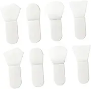 PLAFOPE Facial Cleansing Brush Set 8pcs Short Handle Silicone Brush for Face for Mask Application
