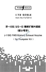 FAB FA72013 1/72 J-11BGFWS10(short) Exhaust Nozzles(For TRUMPETER KIT)