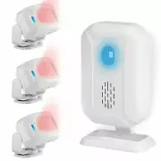 PIR Motion Sensor Alarm Indoor Doorbell Alert 3 Sensors+1 Receiver Home Security