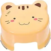 FOYTOKI Small Cartoon Plastic Step Stool for Thickened Non Slip Bathroom Stool Lightweight Portable Design for Bathing Shoe Changing and Playtime Activities