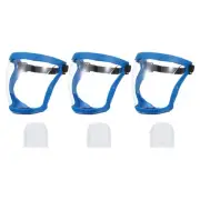 Blue Full Safety Face Shields with 3Pcs Grey Lens & 30Pcs Filter Gaskets