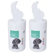 160x M-Pets Dog/Pet Cleaning Wipes For Ear/Eyes/Muzzle Stains Anti Bacterial