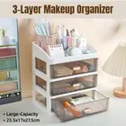 3Layer Cosmetic Organiser Storage Drawer Case Makeup Box for Home and Bathroom