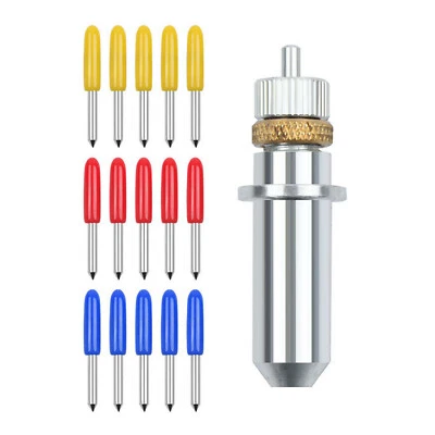 15Pcs 30°/45°/60° Roland Cutting Plotter Vinyl Cutter Blade Knife Blades+Holder