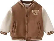 [Generic] Girls Jackets Size 16 Plush Baseball Jacket Cotton Jacket Autumn And Winter Boys And Girls Thick Top Sweater Warm Teen Coats for Winter