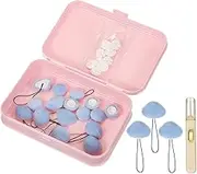 uxcell 8 Pcs Duvet Cover Pins to Hold Comforter Inside, Duvet Clips with Soft Fabric Material for Quilt Cushions Curtains, Light Blue (Cloud)