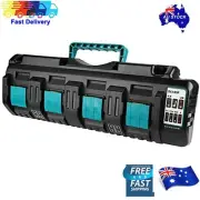 4-Port Charger for Makita Lithium Battery With BL1840 BL1860 DC18SF AU