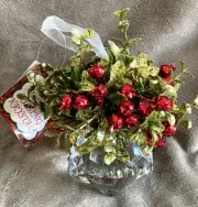 Kissing Krystals ~ Glitter Mistletoe & Berries w/ Crystal Christmas Ornament NWT