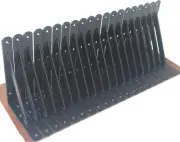 12 Pack L8" x H 6" Black Heavy Duty Shelf Brackets with Screws Metal Shelf Brack