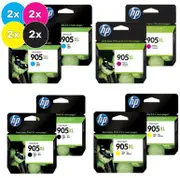 HP 905XL Ink Cartridge Value Pack - Includes: [2 x Black, Cyan, Magenta, Yellow]