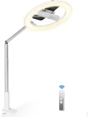 Extendable Phone Stand 10 LED Ring Light Overhead Mount Compatible 3.5-6.7 3