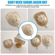 Adjustable Baby Sun Hat with Neck Cover Soft Protective Beach Gear for Kids