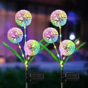 Solar Lights Outdoor Decorative Dandelion Garden Light Stake Landscape Lamp