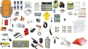 Orange/Gray 3 Day Medium Survival Backpack Kit Zombie Emergency Disaster Pack