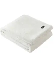 Kenneth Cole Reaction Faux Fur Mink Solid Reversible Throw Blanket
