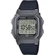 Casio Men's Black Water-Resistant Digital Watch with Silver Accents -