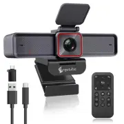 4K Webcam with AI Tracking,Remote Control 4K Web Camera/10X Digital Zoom 1080...