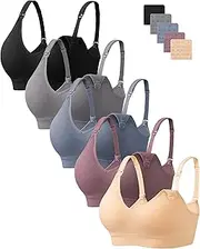 [HBselect] Nursing Bras for Breastfeeding Women Maternity Bras Seamless Wireless Pregnancy Sleep Bra with Bra Extenders