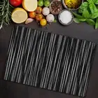 Glass Induction Ceramic Hob Cover Abstract metallic black and grey design 80x52