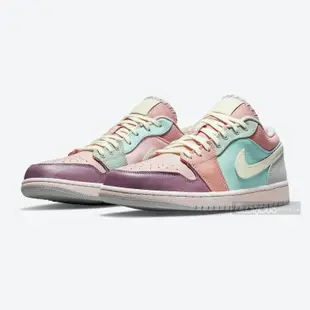 免運 NIKE AIR JORDAN 1 LOW SE 馬卡龍 接拼 彩 DJ5196-615 女 運動鞋【GL代購】