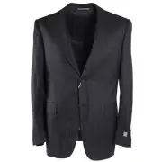 NWT $2195 CANALI Classic-Fit Gray Woven Stripe Wool Suit 38 R (fits 40)