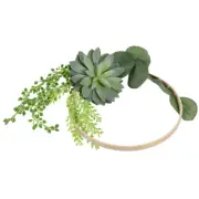 Artificial Succulents Wreath Hanging Wreath Pendant Greenery Wreath Wall Decor