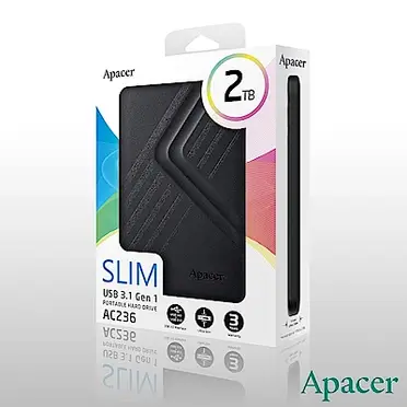 Apacer AC236 4TB 行動硬碟(黑)