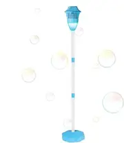 Automatic Children Bubble Maker - Standing Bubbles Machine with Light | Road Lamp Shape Design Outdoor Toy for Entertainment for Family, Neighbors