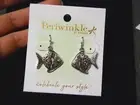 Periwinkle by Barlow Silver Tone Abalone Shell Inlay Fish Dangle Earrings Lot L