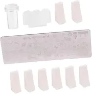 Baluue Manicure Steel Plates 11pcs Nail Art Print Set Nail Printing Template for Home Use