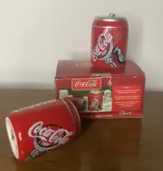 Mini Refreshment Coke Coca Cola Ceramic Salt and Pepper Shakers 2002