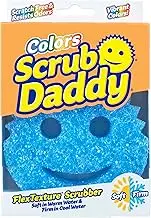 Scrub Daddy Colors Blue - Multipurpose Cleaning Sponge - Soft in Warm Water, Firm in Cold Water for Tough Cleaning - in Dashing Blue for Colour Coded Cleaning