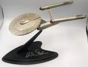 Franklin Mint Star Trek TNG USS Enterprise Paramount Pictures Pewter-Autographed