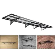 Garage and Home Storage Shelves, 2 Pack, Total Length 1800mm x 600mm, Heavy Duty Wall Mounted Steel