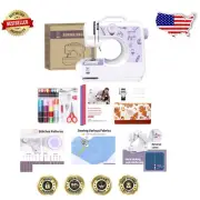 Lightweight Purple Sewing Machine for Beginners - 12 Stitches & Reverse Function
