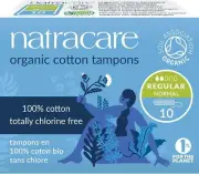 Natracare Organic Cotton Tampons Regular Totally Chlorine Free, 10 Ct
