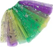 [LIFKOME] Elegant Women's Sparkling Tulle Skirt Sequin Costume for Ladies for Carnival and Parties